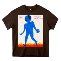 Chocolate Brown walk davids on fire Heavy Core Tee - artisFamous