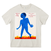 Cream walk davids on fire Heavy Core Tee - artisFamous
