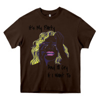Chocolate Brown It's My Party And I'll Cry If I Want To happy christmas Heavy Core Tee - artisFamous