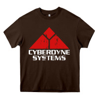 Chocolate Brown cyber dyne systems Heavy Core Tee - artisFamous