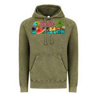 Vintage Olive hello summer Vintage Hoodie - Artiststas