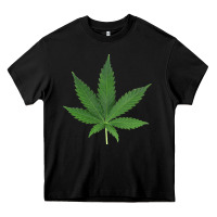 Black Weed leaf Heavy Core Tee - artisFamous