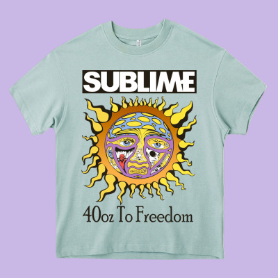 Sunflower Sublime 40oz To Freedom Heavy Core Tee Designed By Artisfamous