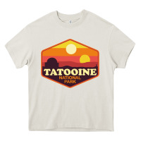 Cream tatooine national park Heavy Core Tee - artisFamous