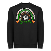 Black Soccer Rainbow Heavyweight Sweatshirt - RanaPortraitStore