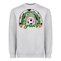 Heather Grey Soccer Rainbow Heavyweight Sweatshirt - RanaPortraitStore