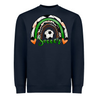 Navy Soccer Rainbow Heavyweight Sweatshirt - RanaPortraitStore
