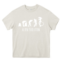 Cream alien evolution Heavy Core Tee - artisFamous