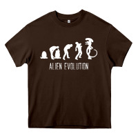 Chocolate Brown alien evolution Heavy Core Tee - artisFamous