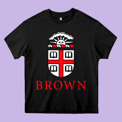Brown University Heavy Core Tee Designed By Artisfamous