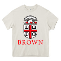Cream brown university Heavy Core Tee - artisFamous
