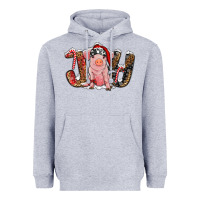 Heather Grey joy with pig Heavyweight Hoodie - RanaPortraitStore