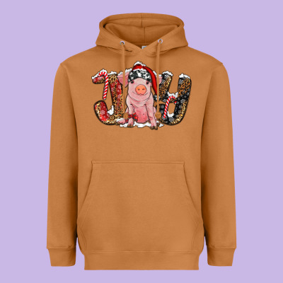 Joy With Pig Heavyweight Hoodie Designed By Ranaportraitstore