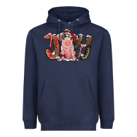 Navy joy with pig Heavyweight Hoodie - RanaPortraitStore