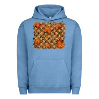 Pigment Pebble Blue autumn leafe backround Urban Hoodie - RanaPortraitStore