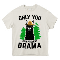 Cream only you can prevent drama llama Heavy Core Tee - artisFamous