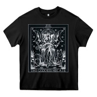 Black hecate tarot card triple moon goddess witch wiccan pagan Heavy Core Tee - artisFamous