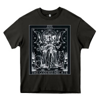 Asphalt hecate tarot card triple moon goddess witch wiccan pagan Heavy Core Tee - artisFamous