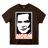 Chocolate Brown norm macdonald Heavy Core Tee - artisFamous