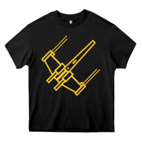 Black x wing starfighter Heavy Core Tee - artisFamous