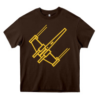 Chocolate Brown x wing starfighter Heavy Core Tee - artisFamous