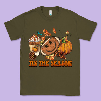 Tis The Season Football Classic Tee Designed By Barkaloodesign