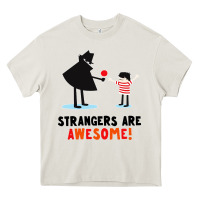 Cream strangers are awesome Heavy Core Tee - artisFamous