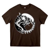 Chocolate Brown xenomorph Heavy Core Tee - artisFamous