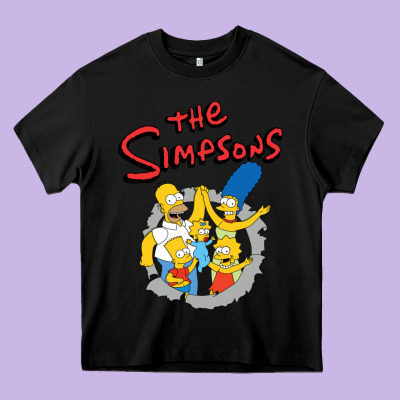The Simpsons Funny Family Heavy Core Tee Designed By Artisfamous