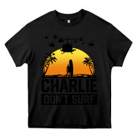 Black summer vacation charlie don't surf Heavy Core Tee - artisFamous