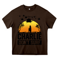 Chocolate Brown summer vacation charlie don't surf Heavy Core Tee - artisFamous