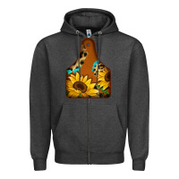 Charcoal Heather cowtag Zipper Hoodie - Jasminsmagicworld