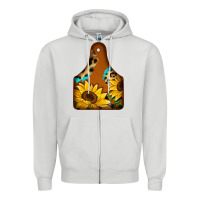 Dove Grey cowtag Zipper Hoodie - Jasminsmagicworld