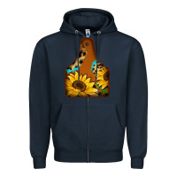 Navy cowtag Zipper Hoodie - Jasminsmagicworld