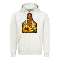 Oatmeal Heather cowtag Zipper Hoodie - Jasminsmagicworld