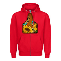 Red cowtag Zipper Hoodie - Jasminsmagicworld