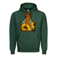 Sports Green cowtag Zipper Hoodie - Jasminsmagicworld