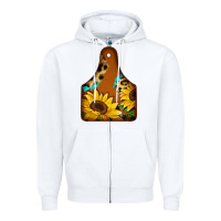White cowtag Zipper Hoodie - Jasminsmagicworld