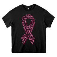 Black Pink Ribbon Heavy Core Tee - artisFamous