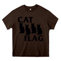 Chocolate Brown cat flag Heavy Core Tee - artisFamous