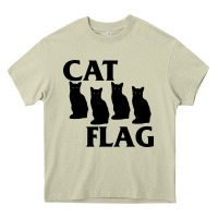 Mossy cat flag Heavy Core Tee - artisFamous