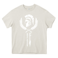 Cream sparta krieger fitness   molon labe Heavy Core Tee - artisFamous
