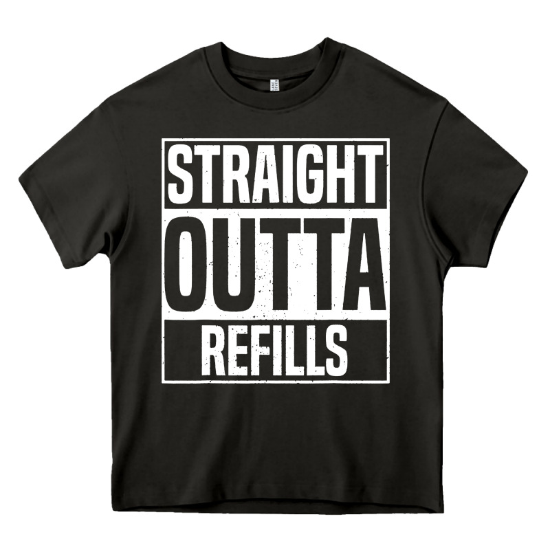Straight Outta Refills Funny Pharmacy Technician Pharmacist Heavy Core Tee by artisFamous | Teevron