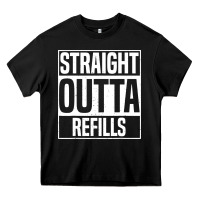 Black straight outta refills funny pharmacy technician pharmacist Heavy Core Tee - artisFamous