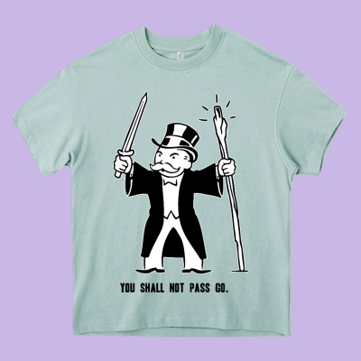 You Shall Not Pass Go Heavy Core Tee Designed By Artisfamous