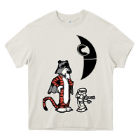 Cream hobbes and calvin Heavy Core Tee - artisFamous