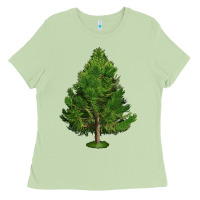 Matcha White Pine Tree Illustrations Ladies Tee - LillyAllenDesigns