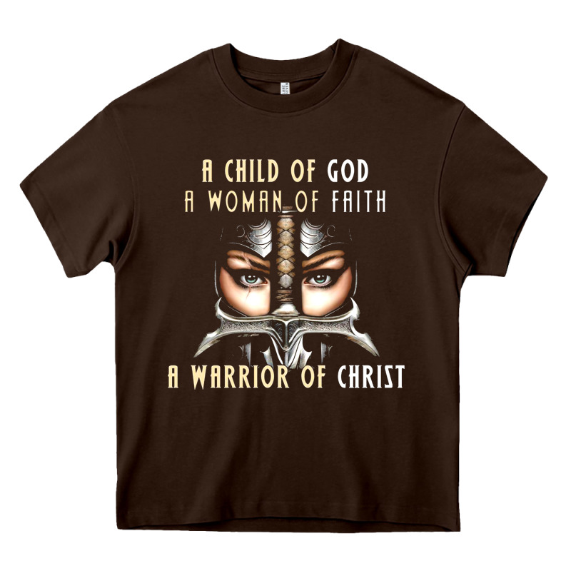 Child Of God Woman Of Faith Warrior Of Christ Heavy Core Tee by artisFamous | Teevron