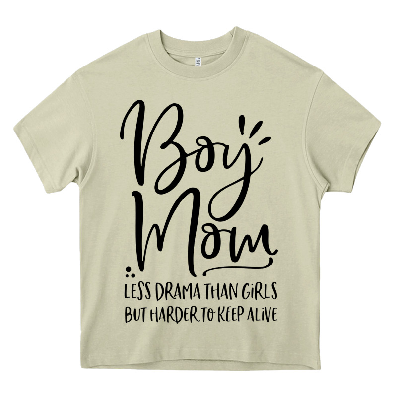 Boy Mom Less Drama Than Girls But Harder To Heavy Core Tee by artisFamous | Teevron