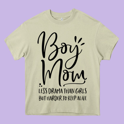 Boy Mom Less Drama Than Girls But Harder To Heavy Core Tee Designed By Artisfamous